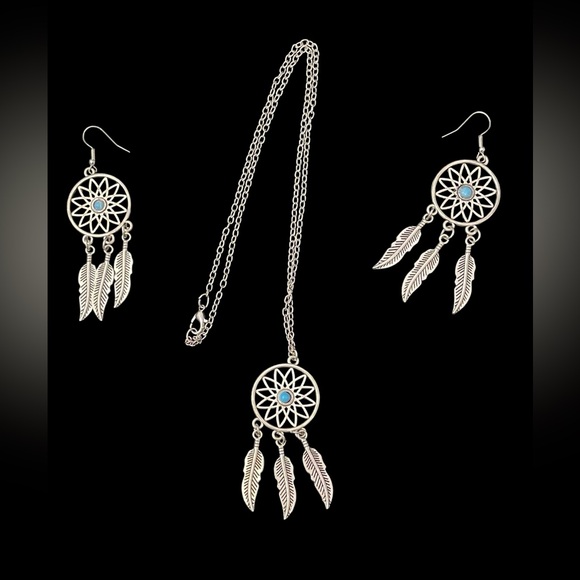 Dream Catcher Necklace & Earring Set - Picture 1 of 8